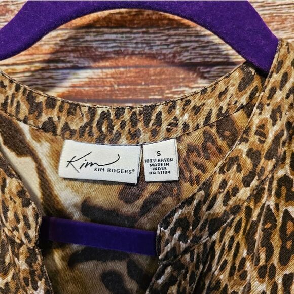 Kim Rogers top Sleeveless Women's small animal print Pre-owned - Picture 3 of 6